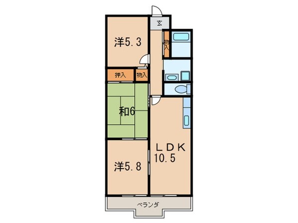 モンテヴィラ南宮の物件間取画像